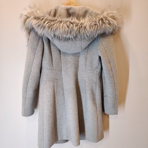 Ever New Petite Hoodie Fall Coat | Gray | Petite - Picture 6 of 8